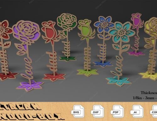 Flores Multicapas Creativo Digital